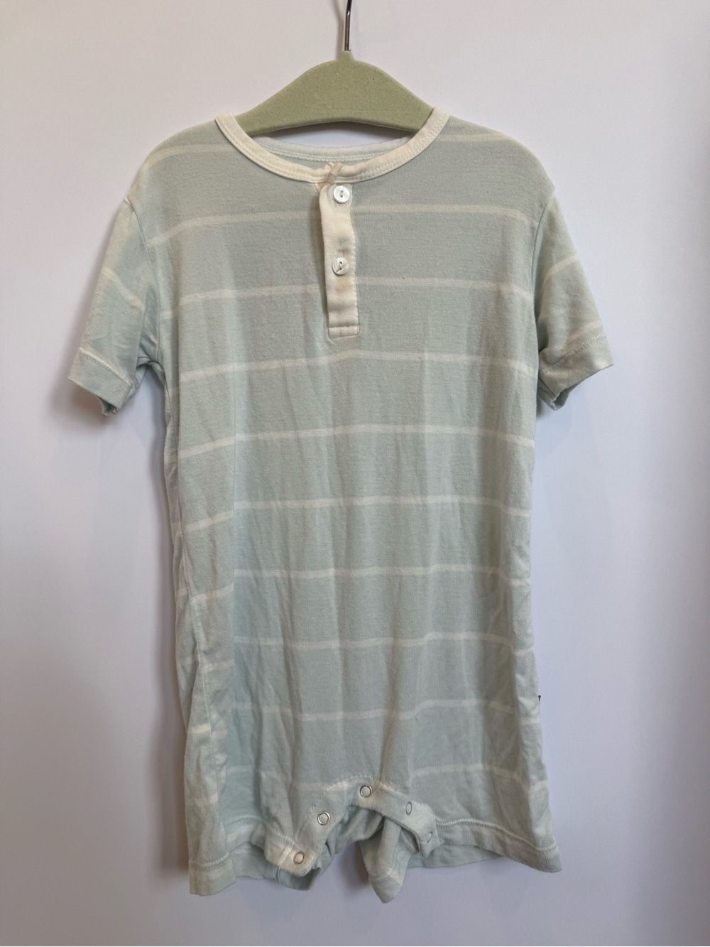 Kickee Pants Bamboo Cream Henley Baby Romper